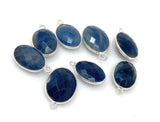 8 Pcs Blue Sapphire Charms, Gemstone Charms, Bulk Wholesale Charms, 18x11mm - 20x13.5mm