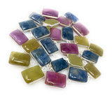 Natural Gemstone Sapphire Charms, Jewelry Supplies, Bulk Wholesale Charms, DIY Jewelry Making Charms, 16x9mm - 18x11mm, 10 Pcs/ 15 Pcs