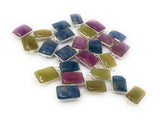 10 Pcs/ 15 Pcs Natural Gemstone Sapphire Charms, Jewelry Supplies, Bulk Wholesale Charms, 16x9mm - 18x11mm