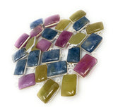 Natural Gemstone Sapphire Charms, Jewelry Supplies, Bulk Wholesale Charms, DIY Jewelry Making Charms, 16x9mm - 18x11mm, 10 Pcs/ 15 Pcs