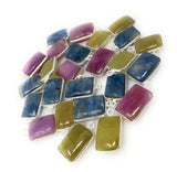 Natural Gemstone Sapphire Charms, Jewelry Supplies, Bulk Wholesale Charms, DIY Jewelry Making Charms, 16x9mm - 18x11mm, 10 Pcs/ 15 Pcs