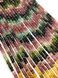 13" Tourmaline Gemstone Beads Multi Tourmaline Faceted Natural Wholesale Beads Bulk Jewelry Supplies for DIY Jewelry Making, 4mm - 5mm