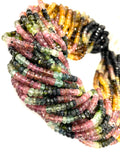 13" Tourmaline Gemstone Beads Multi Tourmaline Faceted Natural Wholesale Beads Bulk Jewelry Supplies for DIY Jewelry Making, 4mm - 5mm