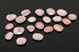 10 Pcs Natural Pink Opal Rose Cut Cabochons, Loose Gemstones, Peruvian Pink Opal Rose Cuts, 12x10mm - 16x14mm