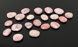 10 Pcs Natural Pink Opal Rose Cut Cabochons, Loose Gemstones, Peruvian Pink Opal Rose Cuts, 12x10mm - 16x14mm
