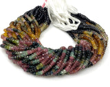 13" Tourmaline Gemstone Beads Multi Tourmaline Faceted Natural Wholesale Beads Bulk Jewelry Supplies for DIY Jewelry Making, 4mm - 5mm