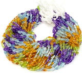 Multi Gemstone Oval Beads, Beads, Natural Gemstone Beads, Jewelry Supplies, Wholesale Bulk Beads , 13” Strand