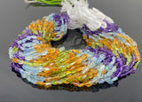 Multi Gemstone Oval Beads, Beads, Natural Gemstone Beads, Jewelry Supplies, Wholesale Bulk Beads , 13” Strand
