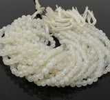 Rainbow Moonstone Smooth Round Beads, Moonstone Beads, Gemstone Beads, Bulk Wholesale Beads, 13" Strand