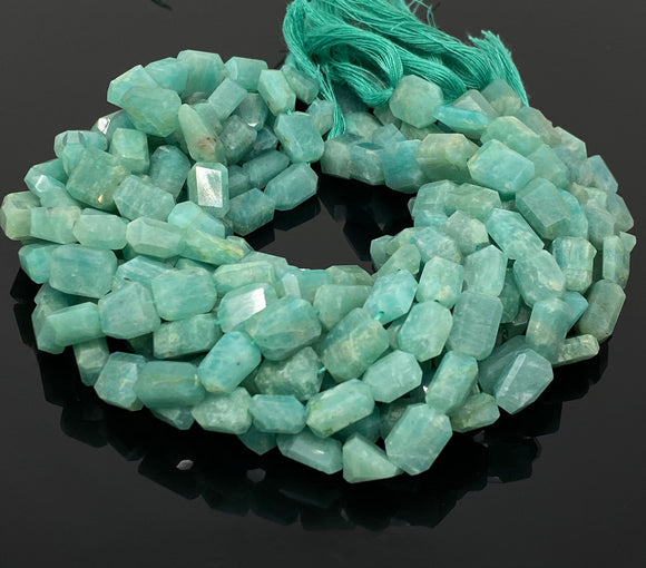 Amazonite Nugget Beads, Peruvian Amazonite Gemstone Beads, Jewelry Supplies, Bulk Wholesale Beads, 9mm - 13mm, 10” Strand