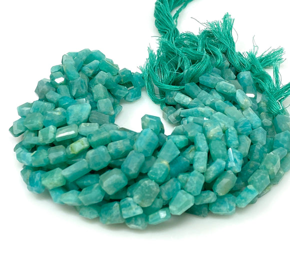 Amazonite Nugget Beads, Peruvian Amazonite Gemstone Beads, Jewelry Supplies, Bulk Wholesale Beads, 8mm - 12mm, 10” Strand