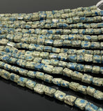 Rare Natural K2 Jasper Gemstone Beads, K2Nite Azurite Granite Faceted Nugget Beads, Jewelry Supplies, 10x7mm - 13x10mm, 10”Strand