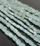 Aquamarine Faceted Nugget Beads, Gemstone Beads, Bulk Wholesale Beads, 7.5mm - 12mm, 10" Strand
