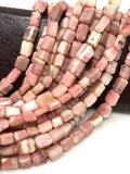 Pink Opal Gemstone Beads, Pink Opal Faceted Nugget Beads, Bulk Wholesale Beads, Jewelry Supplies, 10” Strand