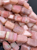 Pink Opal Gemstone Beads, Pink Opal Faceted Nugget Beads, Bulk Wholesale Beads, Jewelry Supplies, 10” Strand