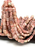 Pink Opal Gemstone Beads, Pink Opal Faceted Nugget Beads, Bulk Wholesale Beads, Jewelry Supplies, 10” Strand