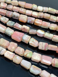 Pink Opal Gemstone Beads, Pink Opal Faceted Nugget Beads, Bulk Wholesale Beads, Jewelry Supplies, 10” Strand
