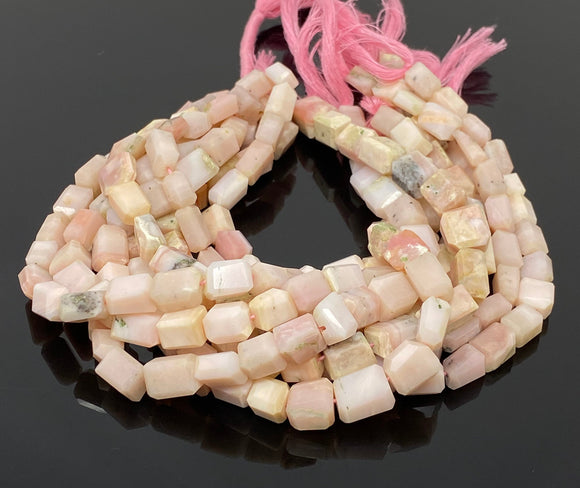 Pink Opal Gemstone Beads, Pink Opal Faceted Nugget Beads, Bulk Wholesale Beads, Jewelry Supplies, 10” Strand
