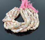 Pink Opal Gemstone Beads, Pink Opal Faceted Nugget Beads, Bulk Wholesale Beads, Jewelry Supplies, 10” Strand