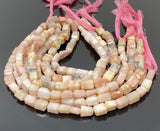 Pink Opal Gemstone Beads, Pink Opal Faceted Nugget Beads, Bulk Wholesale Beads, Jewelry Supplies, 10” Strand