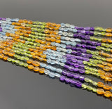 Multi Gemstone Oval Beads, Beads, Natural Gemstone Beads, Jewelry Supplies, Wholesale Bulk Beads , 13” Strand