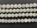 Rainbow Moonstone Smooth Round Beads, Moonstone Beads, Gemstone Beads, Bulk Wholesale Beads, 13" Strand