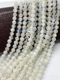 Rainbow Moonstone Smooth Round Beads, Moonstone Beads, Gemstone Beads, Bulk Wholesale Beads, 13" Strand