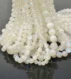 Rainbow Moonstone Smooth Round Beads, Moonstone Beads, Gemstone Beads, Bulk Wholesale Beads, 13" Strand