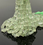 Natural Green Amethyst Nugget Gemstone Beads, Prasiolite Beads, Bulk Wholesale Gemstone Beads, 10” Strand