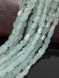 Aquamarine Faceted Nugget Beads, Gemstone Beads, Bulk Wholesale Beads, 7.5mm - 12mm, 10" Strand