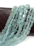 Aquamarine Faceted Nugget Beads, Gemstone Beads, Bulk Wholesale Beads, 7.5mm - 12mm, 10" Strand
