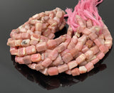 Pink Opal Gemstone Beads, Pink Opal Faceted Nugget Beads, Bulk Wholesale Beads, Jewelry Supplies, 10” Strand