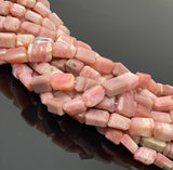 Pink Opal Gemstone Beads, Pink Opal Faceted Nugget Beads, Bulk Wholesale Beads, Jewelry Supplies, 10” Strand