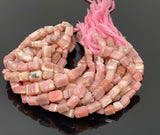 Pink Opal Gemstone Beads, Pink Opal Faceted Nugget Beads, Bulk Wholesale Beads, Jewelry Supplies, 10” Strand
