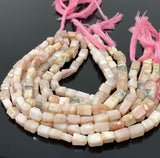 Pink Opal Gemstone Beads, Pink Opal Faceted Nugget Beads, Bulk Wholesale Beads, Jewelry Supplies, 10” Strand