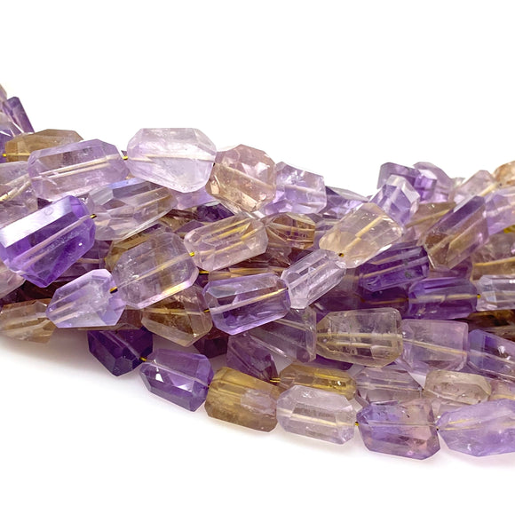Natural Ametrine Nugget Beads, Gemstone Beads, Jewelry Supplies, Wholesale Bulk Beads, 10” Strand
