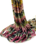 Watermelon Tourmaline Gemstone Beads, Natural Multi Color Faceted Beads 4–4.5mm, Jewelry Making Supplies & Healing Crystal Beads