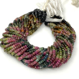 Natural Watermelon Multi Tourmaline Beads, Bulk Wholesale Gemstone Beads, Faceted Tourmaline Beads,AA+ Quality, 13.5" Strand