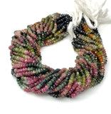 Natural Watermelon Multi Tourmaline Beads, Bulk Wholesale Gemstone Beads, Faceted Tourmaline Beads,AA+ Quality, 13.5" Strand