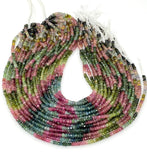 Natural Tourmaline gemstone bead strand showing full color graduation and premium craftsmanship by Akstar Gems.
