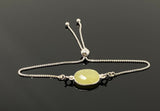 Yellow Sapphire Gemstone Bracelet, Sterling Silver Adjustable Bolo Bracelet, Layering Bracelet, Gifts for Her