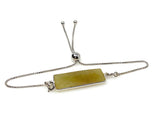 Yellow Sapphire Gemstone Bar Bracelet, Sterling Silver Bolo Bracelet, Layering Bracelet, November Birthstone Jewelry