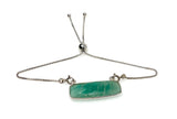 Amazonite Gemstone Bar Bracelet, Sterling Silver Adjustable Bolo Bracelet, AAA Quality Peruvian Amazonite Bracelet, Gifts for Her
