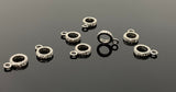 7 Pcs Pave Diamond Bail, Pave Diamond Closed Pendant Bail Clasp, Jewelry Findings, Black Rhodium over Sterling Silver Bail, 12.5mm x 9mm