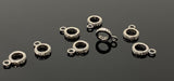 7 Pcs Pave Diamond Bail, Pave Diamond Closed Pendant Bail Clasp, Jewelry Findings, Black Rhodium over Sterling Silver Bail, 12.5mm x 9mm