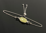 Yellow Sapphire Gemstone Bracelet, Sterling Silver Adjustable Bolo Bracelet, Layering Bracelet, Gifts for Her