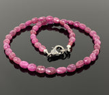 Pink Sapphire Necklace with Pave Diamond Clasp, Healing Spiritual September Birthstone Jewelry, Birthstones & Crystals, Heart Chakra Jewelry