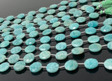 Amazonite Gemstone Beads, Peruvian Amazonite Beads, Jewelry Supplies, Wholesale Bulk Beads, 14mm -14.5mm, 7.75" Strand