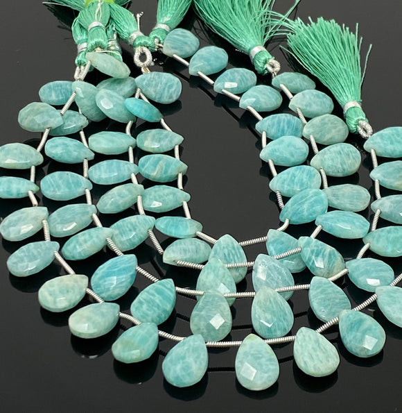 Amazonite Gemstone Beads, Peruvian Amazonite Beads, Jewelry Supplies, Wholesale Bulk Beads, 14x9.5mm -14.5x10mm, 8