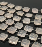 Rose Quartz Gemston Beads, Jewelry Supplies, Wholesale Bulk Beads, 13.5mm -14.5mm, 8” Strand